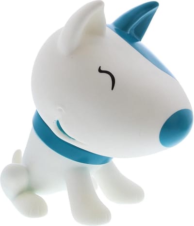 Spaarpot Hondje Pitty - Blauw (Cyaan) - 17cm hoog - Geboorte - Doop - Communie - Uitdeelgeschenkje