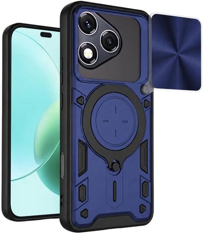 Hoesje geschikt voor HONOR 400 Lite - Techsuit CamGuard Pro Back Cover - Blauw