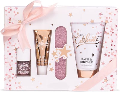 Time to celebrate - geschenk - cadeau - handverzorging - nailpolish - lipgloss - kerstgeschenk