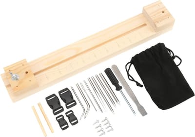 Verstelbare houten frame set voor het maken van paracord armbanden, sleutelhangers en lanyards met stalen naald voor DIY-projecten