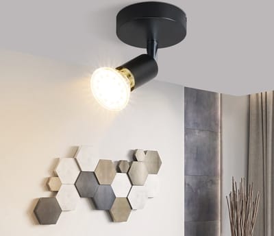 NETTLIFE Opbouwspot - Plafondlamp - plafondspot met 1 lichtpunten - spots - zwart opbouwspots - L 8 cm - draaibar - kantelbaar - GU10 fitting - plafoniere - excl. GU10-excl. lichtbron