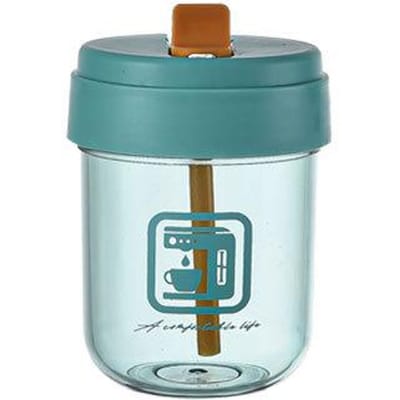 Zomer Plastic Mini Beker voor Mannelijke en Vrouwelijke Studenten Mooi Tonnen Beker Rietje Koffiekop Kleine Capaciteit Tumbler 320ML groen