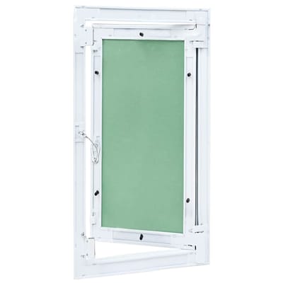vidaXL - Access - Panel - Groen - en - Zilver - 35 - x - 55 - cm - Aluminium - en - Gipsplaat