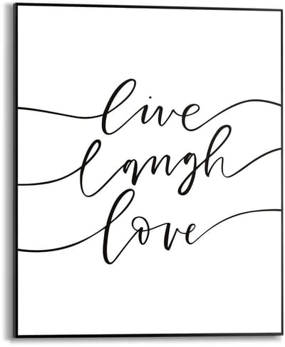 Schilderij Live laugh love - 50 x 40 - Hout - REINDERS