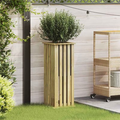 vidaXL - Plantkisten - Bruin - 33 - x - 33 - x - 85 - cm - Geïmpregneerd - grenenhout