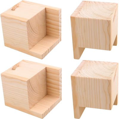 longziming -Meubelverhogers Set van 4 – Verhoogt Meubels met 5 cm – Duurzaam & Houtlook – Ideaal voor Bed, Bank, Stoel en Bureau