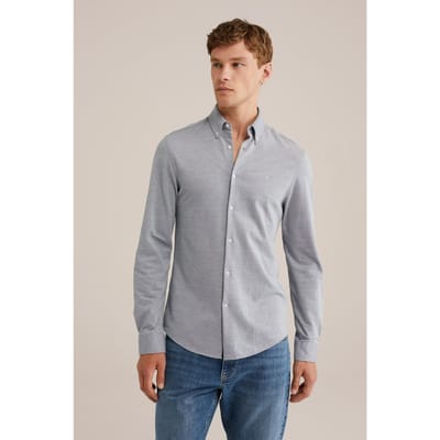 We Fashion Shirt Light Grey Maat: XL | Casual Overhemden Outlet | Heren | Grijs