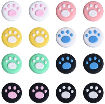MTTProducts - Switch Thumb Grip Caps - Joystick Covers - 16 Stuks - Multi-kleur - Siliconen Caps - Vervangende Thumb Button Covers - Geschikt voor Gami...