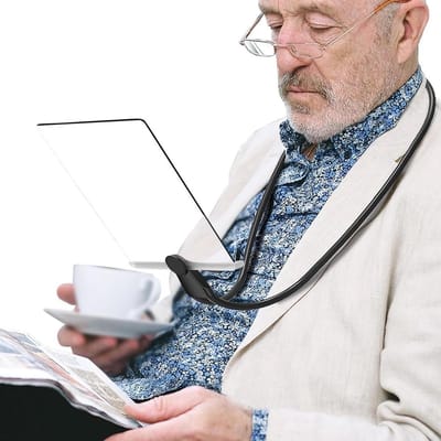 JGS Premium - Grote Flexibele Leesloep voor Senioren - Ideaal voor Kleine Lettertjes en Kruissteek - Handsfree - Vergrootglas 5x.