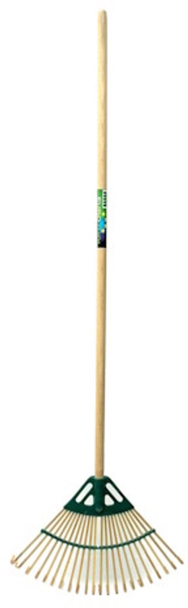 MM Eurotool Bamboe gazonhark 22 tanden met houten steel 120 cm | 48 cm breed