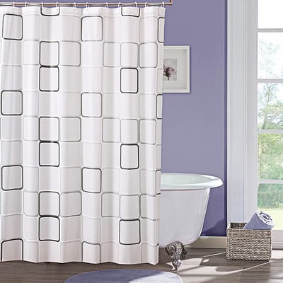 Dailygoods - Douchegordijn - Schimmelwerend - Antibacterieel - 180 x 180 cm - Waterdicht - Voor badkamer - Inclusief 12 ringen