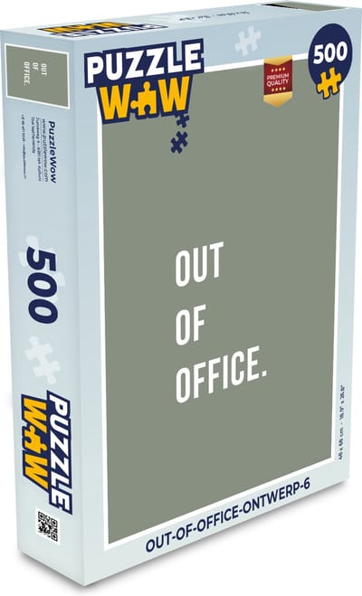 Puzzel Quotes - Out of office - Groen - Legpuzzel - Puzzel 500 stukjes