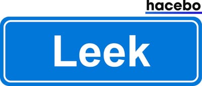 Hacebo - Plaatsnaam Sticker - 29x10 CM - Leek sticker - Verkeersborden sticker - grappige cadeaus - Leek