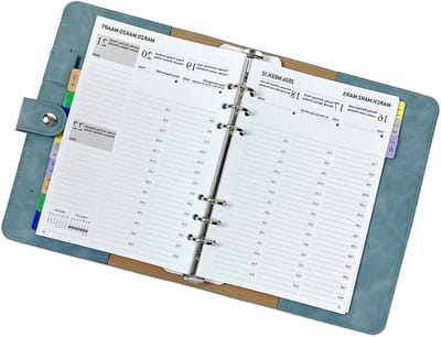 A5 Agenda 2026 met Weekoverzicht, Maand- en Weekplanning, Opbergruimte, Penlus en Notities, Herbruikbaar Ontwerp voor Efficiëntie en Organisatie