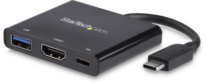 StarTech.com USB-C to 4K HDMI Multifunction Adapter with Power Delivery and USB-A Port