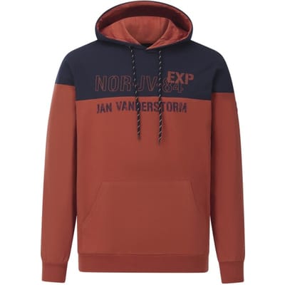 Jan Vanderstorm herren Sweatshirt - 52/54 - donkerrood - Plus Size