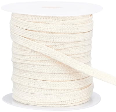 Dailygoods- Trekkoord 25 m - Dubbellaags Holle Trekkoord - Zacht Katoenen Trekkoord - Vervanging Koord - 8 mm Breed - Sterk en Duurzaam