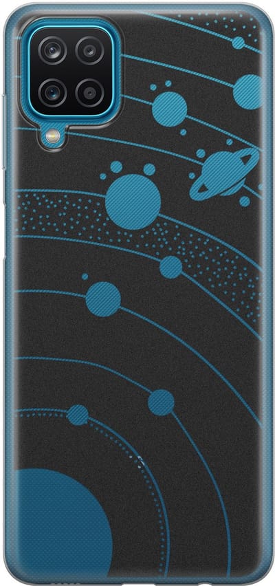 Hoesje geschikt voor Samsung Galaxy A12 - Universe space - Soft Case - TPU - Print - Transparant - Mooie Telefoonhoesjes
