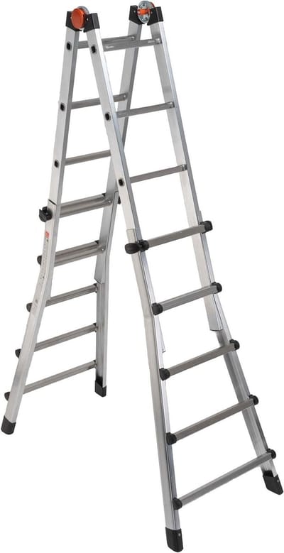 Telescopische Ladder - Aluminium Ladder - Klus Klussen - Halfautomatisch Veiligheidssysteem - 572 cm - Aluminium