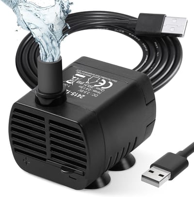 USB Aquariumpomp Dompelpomp – Stille Mini Waterpomp voor Aquarium, Vijver & Fontein – 300L/H Circulatiepomp – Energiezuinig & Compact – Met Zuignappen – Hydrocultuur & Watertank Pomp – Submersible Waterpomp
