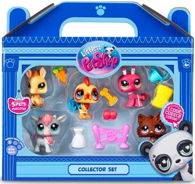 Littlest Pet Shop - Collector's Set Farm Thema 5 dieren en accessoires - Pet Shop Farm Animals Toy Set - Mini LPS Schattige dieren beeldjes - Speelgoed voor kinderen van 4+ jaar oud - BF00510