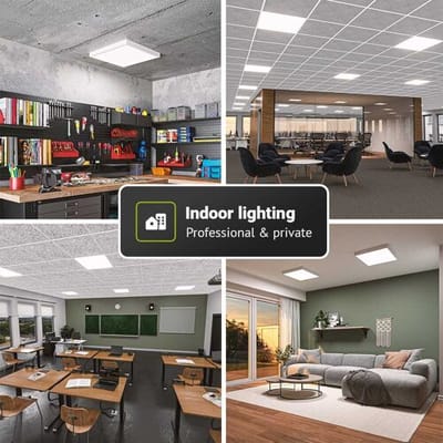 HOFTRONIC LED Paneel - 62x62 cm - 36 Watt - 4860lm (135lm/W)  - 4000K Neutraal wit - Flikkervrij - UGR22 -  5 jaar garantie