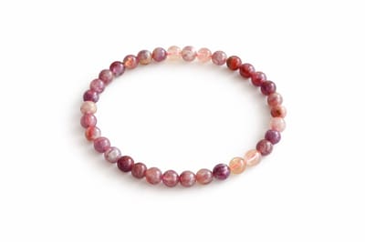 Toermalijn Armband – 6 mm Kralen – Ø 17 cm – Roze & Multicolor Edelsteen Armband – Natuursteen Armband voor Dames en Heren
