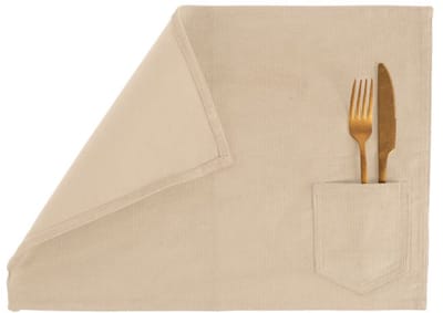 Tiseco - Placemat VELMAR - SET/4 - Wasbaar - 33x45 cm, beige