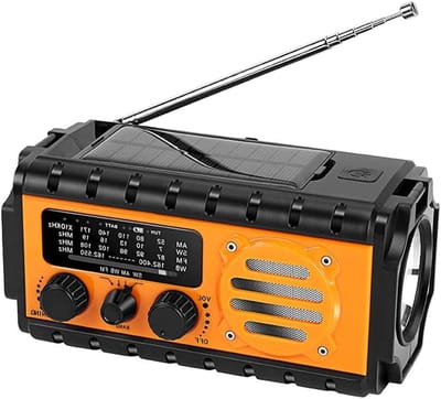 Hand Crank Radio - Noodradio Weerradio - Outdoor Activiteiten - 20.000 mAh Batterij - 17 x 8.5 x 10 cm