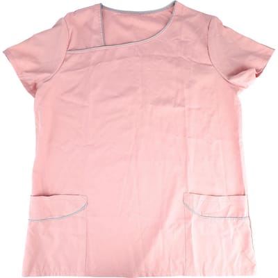 Chirurgische Verpleegkundige Uniform Top Korte Mouw 2 Zakken Ademend Comfortabel voor Ziekenhuis Operatiekamer XL roze