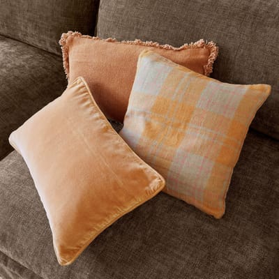 LOBERON Kussenhoes set van 3 Léonille terracotta