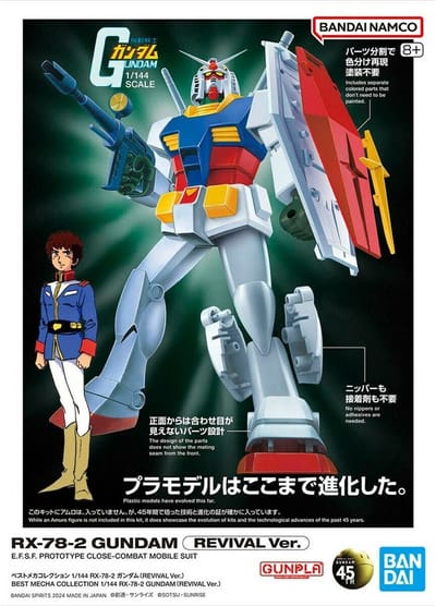 Verzamelfiguur Bandai RX-78-2 GUNDAM REVIVAL Ver. Multicolour Plastic Animatie en anime