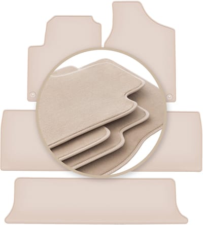 PREMIUM beige matten voor: Volkswagen Sharan I minivan 1995-2010