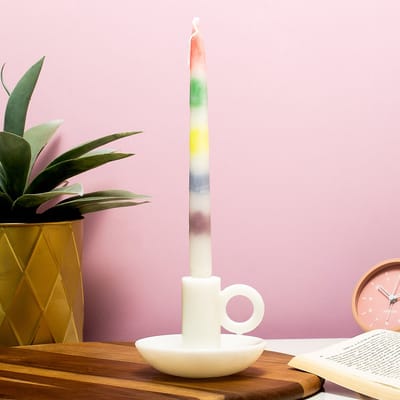 Regenboog Druipkaars En Kandelaar van Bitten