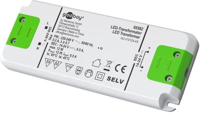 LED Transformator met constante stroom - 14-24 volt - 500 mA - Tot 12 watt - Wit