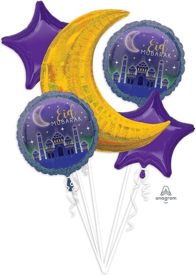 Amscan - Eid Mubarak - Folieballonnen (5 stuks)