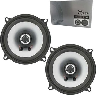 Rocx 2 weg luidspreker set Diameter 130 mm Vermogen 80 Watt inclusief bevestigingsmateriaal | Auto speaker | Autospeaker | Luidspreker | Geschrikt voor Auto