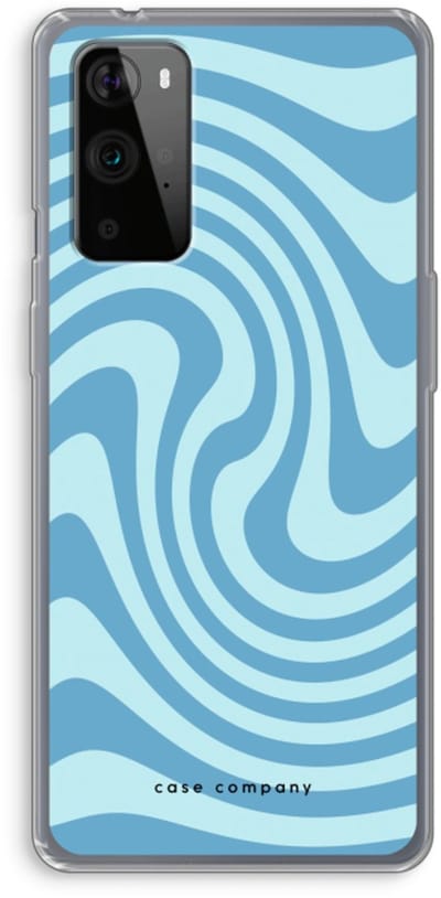 Case Company® - Hoesje geschikt voor OnePlus 9 Pro hoesje - Swirl Blauw - Soft Cover Telefoonhoesje - Bescherming aan alle Kanten en Schermrand