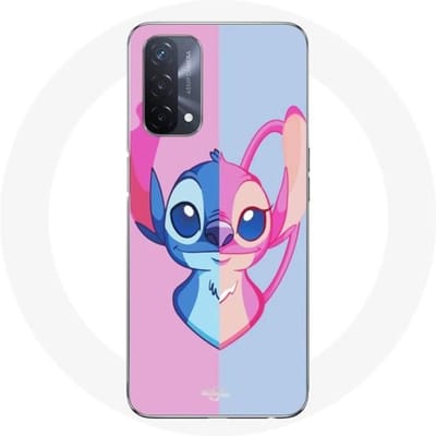 Oppo A93 5G hoesjesteek en engelblauw en roze