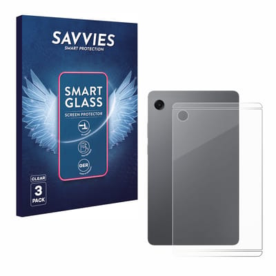 3 Stuks Savvies Screenprotector - geschikt voor Samsung Galaxy Tab A11 8.7" (Achterkant) - beschermfolie glas transparant