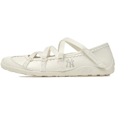 MLB New York Yankees Comfortabele Veelzijdige Veters Elegante Balletstijl Platte Mary Jane Schoenen Dames schoenen Wit 3ASXMJ56N-50IVS 36.5 white