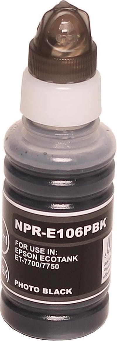 ABC huismerk navulflesje geschikt voor Epson 106 zwart Photo voor EcoTank ET7700 ET7750