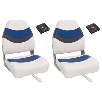 vidaXL - 4-delige - Bootstoelenset - met - hoge - rugleuning - inklapbaar