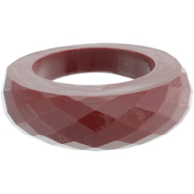 Behave - Ring - Facettenring Kunststof Bruin – Warme Aardetinten – Stijlvolle Acryl Ring – Nikkelvrij