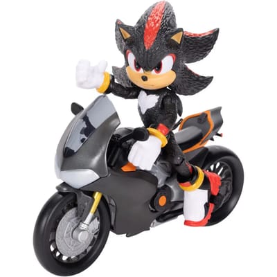 SONIC MOVIE, SCHADUWFIGUUR 15CM GEARTICULEERD MET SCHADUWMOBIEL
