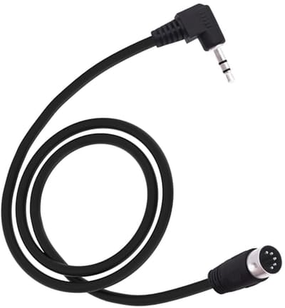 5-pins MIDI DIN Kabel 90 Graden - 3,5 mm TRS Stekker Audio Kabel voor Luidsprekers en Versterkers - 1,5 m