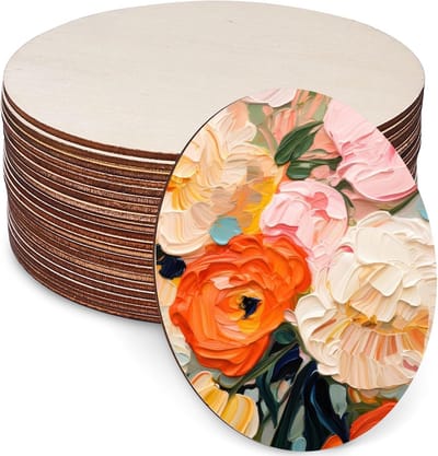20x Ronde Houten Platen 20cm Multiplex 3mm Dik - Knutselhout voor Schilderen en Handwerk