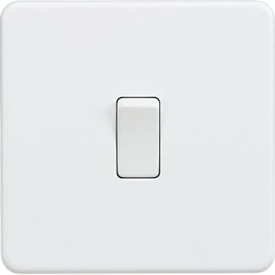 Schroefloze Lichtschakelaar 230V - Mat Wit - Modern Ontwerp