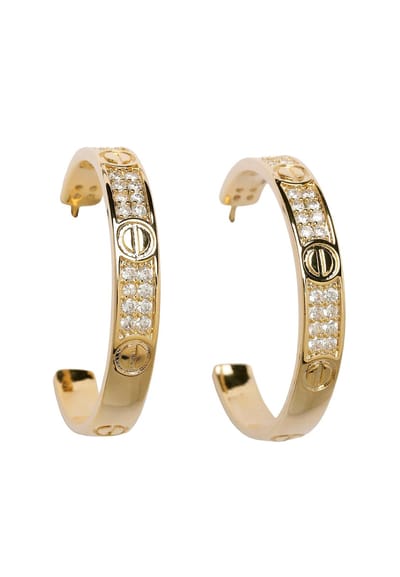 AVANT-GARDE PARIS Oorbellen - Hoops - Gouden Plating - Elegant en Tijdloos - Sprankelende Steentjes - Romantisch Detail