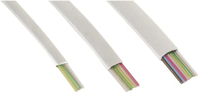 InLine® modulaire kabel, 6-aderig plat lint wit, 100m ring